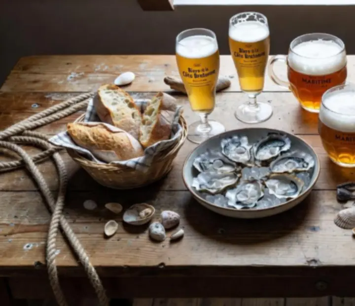 Plateau de dégustation de bières artisanales dans une brasserie maritime